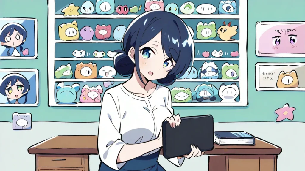 パケットロスとジッターの確認を案内する日本向けキャラクターイメージ